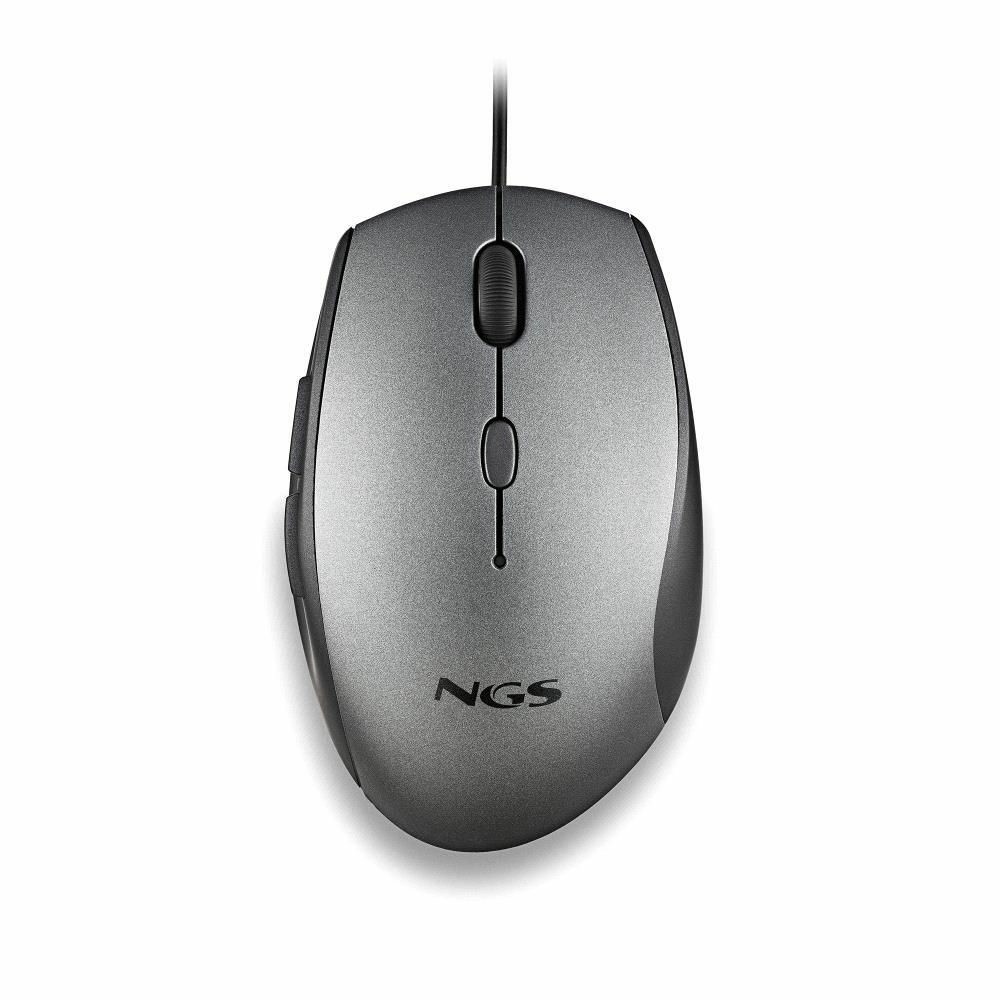 mouse optic cu fir ngs moth gray, 1600dpi, silent click, adaptor usb-c, gri - 1 | YEO