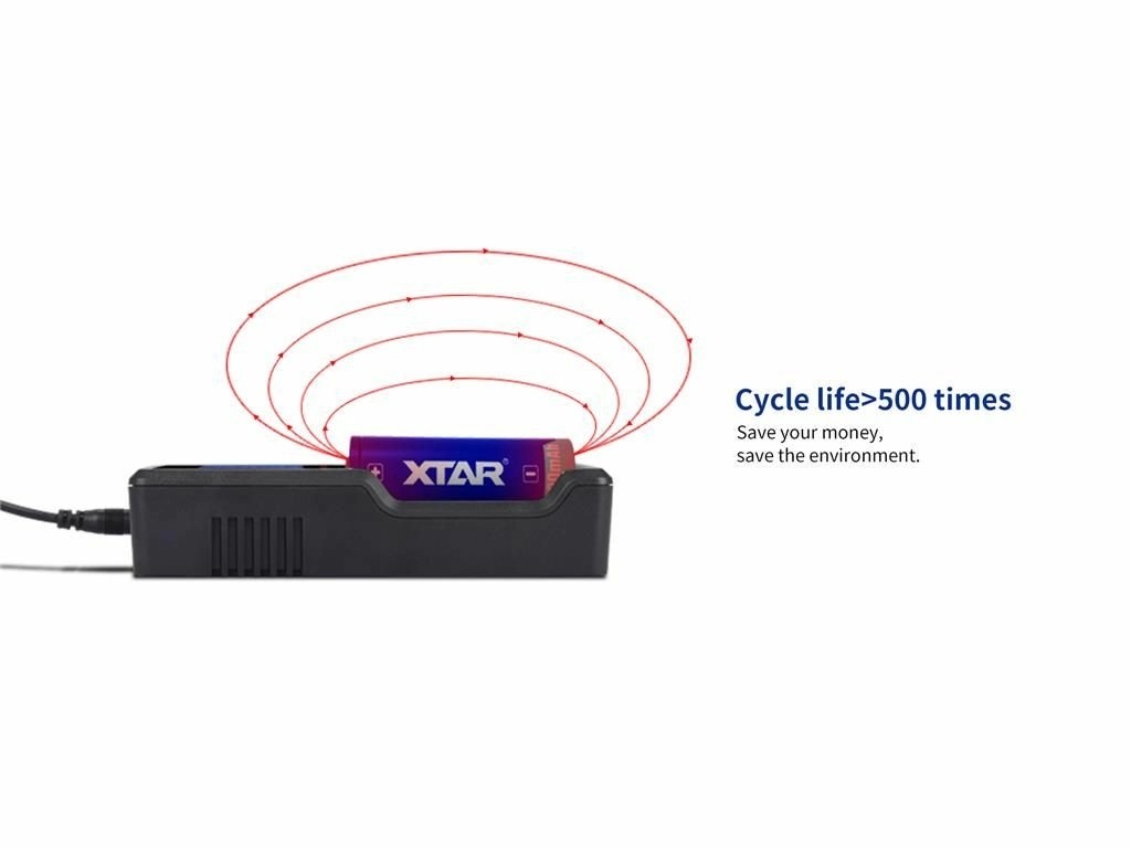 acumulator industrial li-ion terminal cu varf 26650 3.6v 5200mah xtar - 2 | YEO