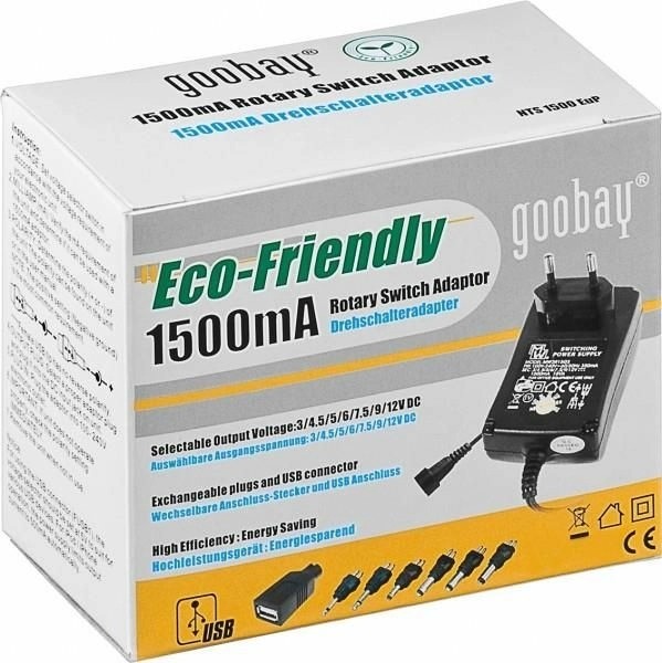 alimentator in comutatie universal 3v-12v 1500ma 9mufe, goobay - 3 | YEO