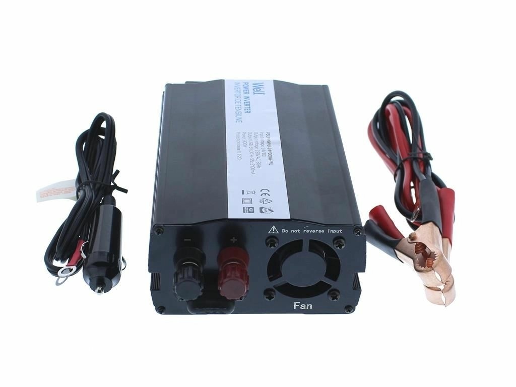 invertor de tensiune 24v - 220v, usb, 300w, well - 3 | YEO