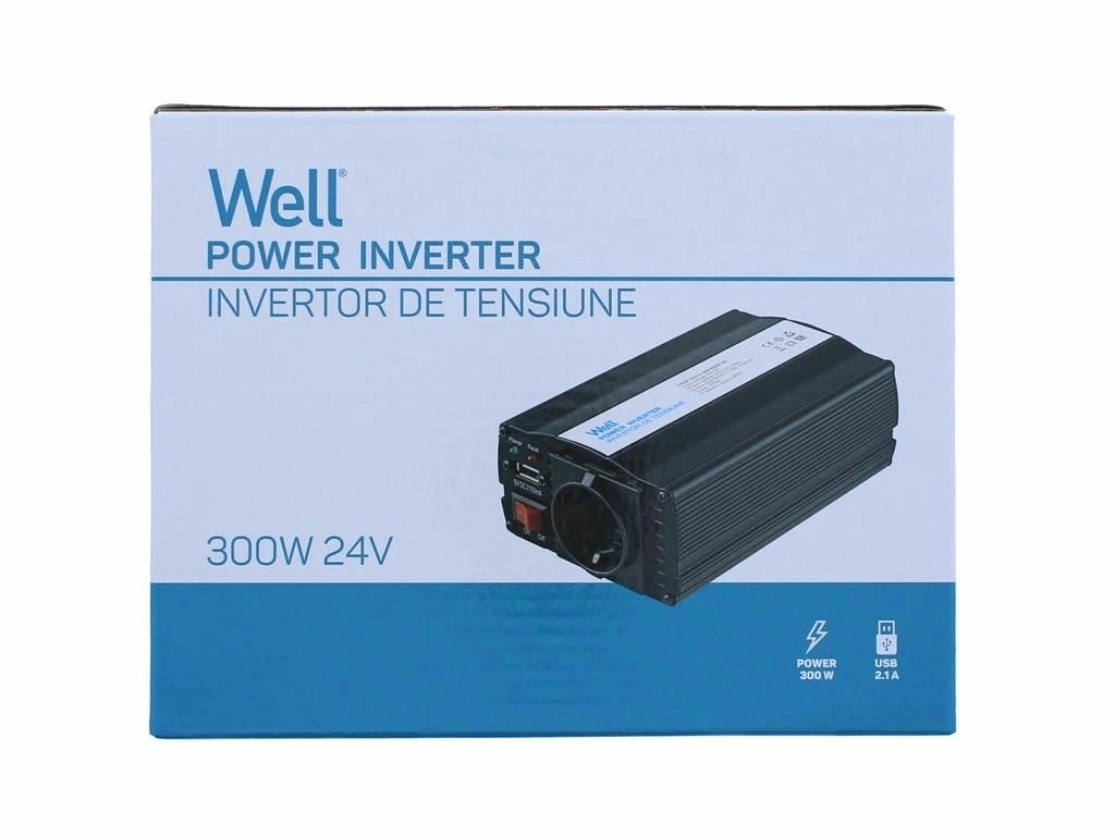 invertor de tensiune 24v - 220v, usb, 300w, well - 4 | YEO