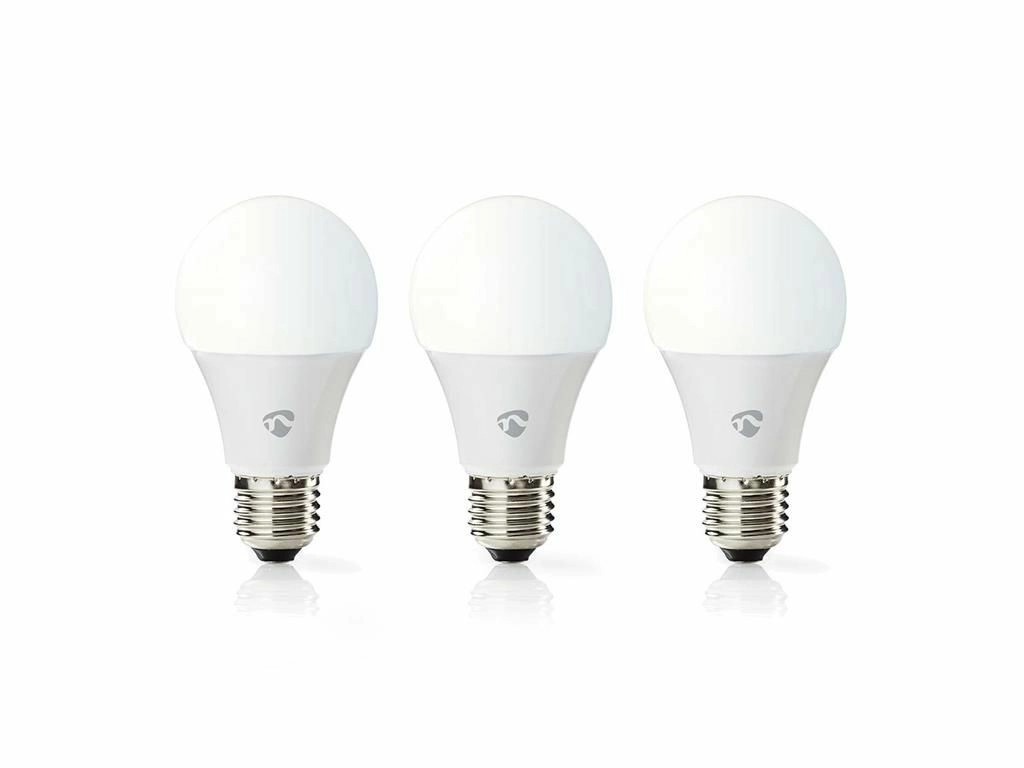 bec led smart wifi nedis, e27, 9w, 806lm, 2700k-6500k, set 3 bucati - 1 | YEO