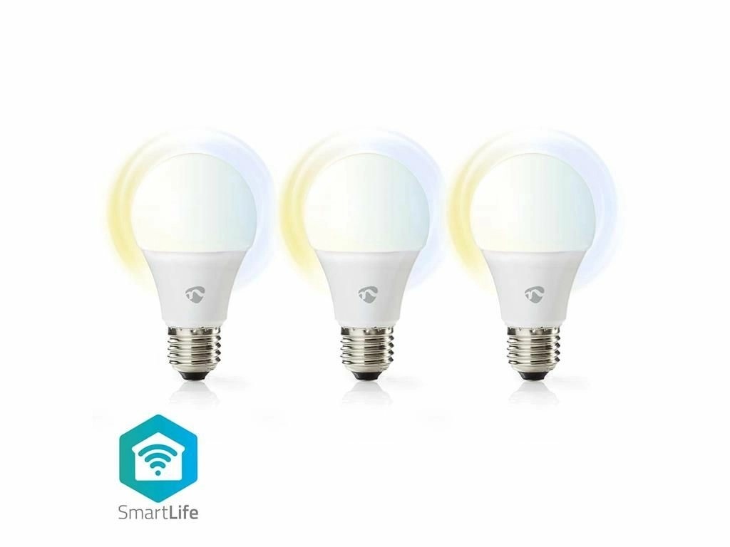 bec led smart wifi nedis, e27, 9w, 806lm, 2700k-6500k, set 3 bucati - 4 | YEO