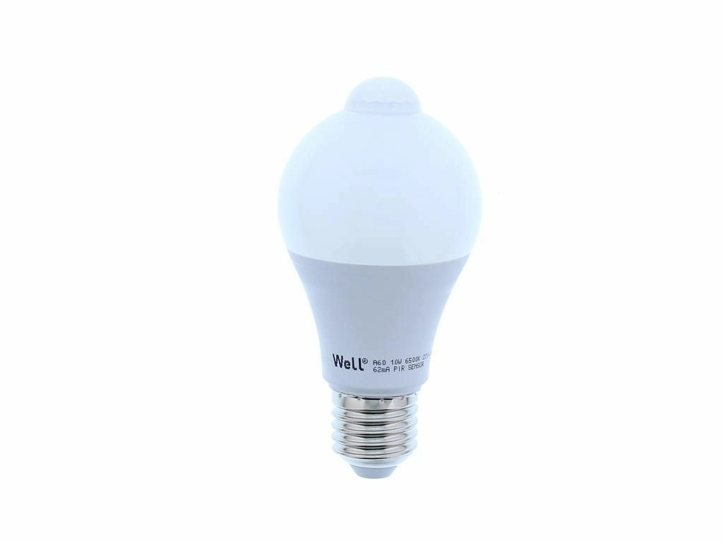 bec led cu senzor pir a60 10w lumina rece well - 1 | YEO