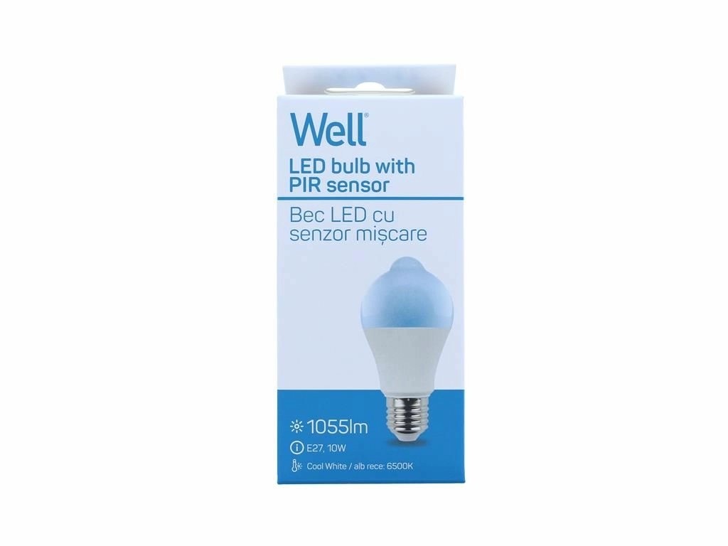 bec led cu senzor pir a60 10w lumina rece well - 3 | YEO