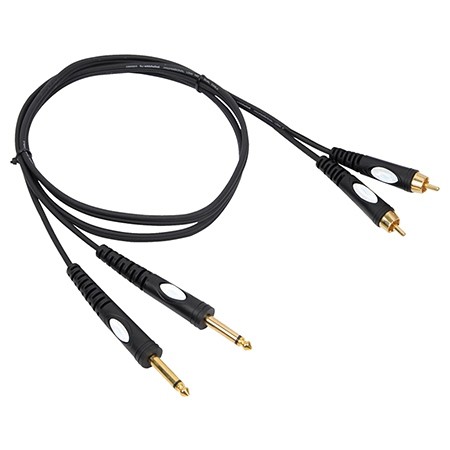 cablu 2 rca - 2 jack 6.35 mono 3m