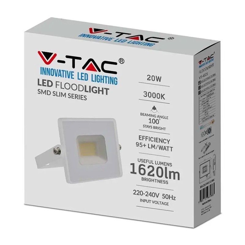 reflector led smd 20w 3000k ip65 - alb - 4 | YEO