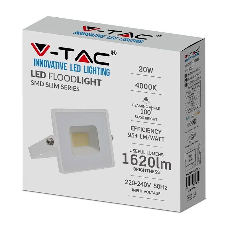 reflector led smd 20w 4000k ip65 - alb - 4 | YEO