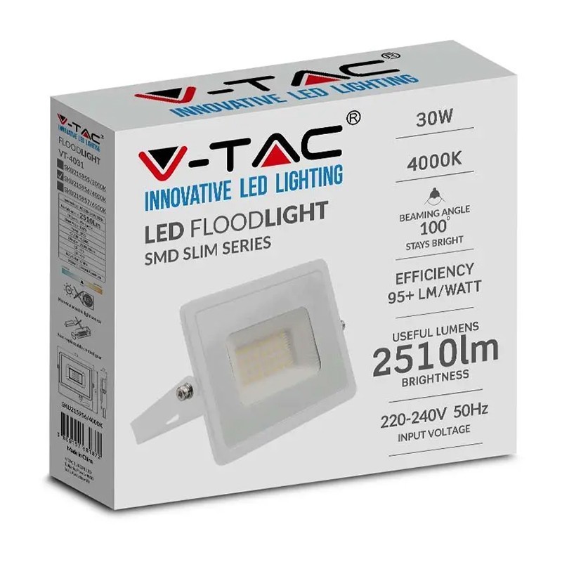 reflector led smd 30w 4000k ip65 - alb - 4 | YEO