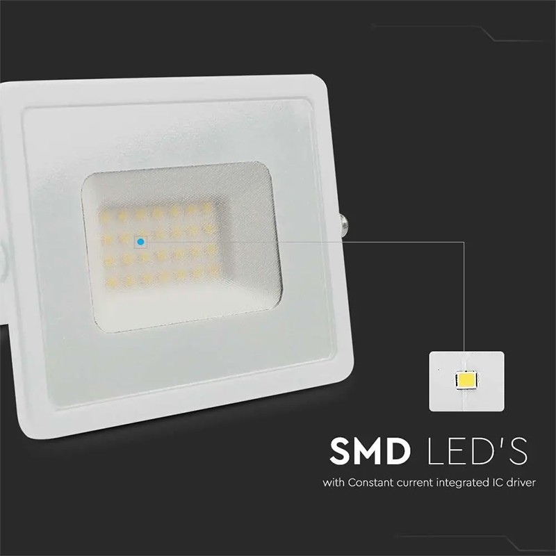 reflector led smd 30w 4000k ip65 - alb - 6 | YEO