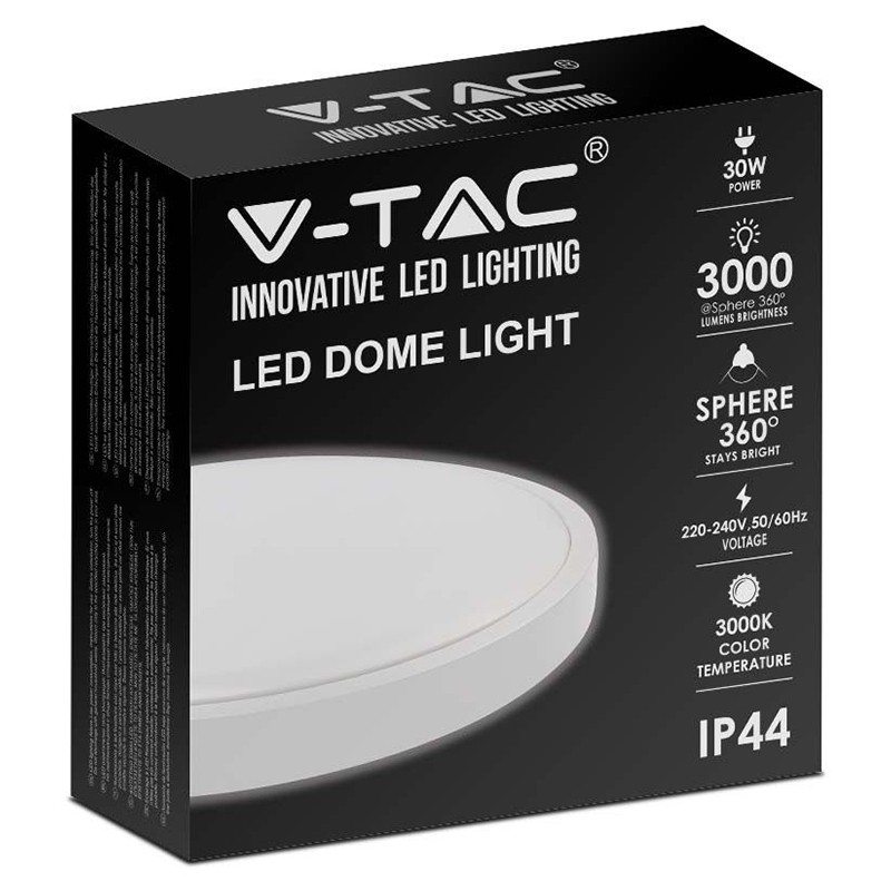 plafoniera led 30w ip44 6500k alb rece - alb - 2 | YEO