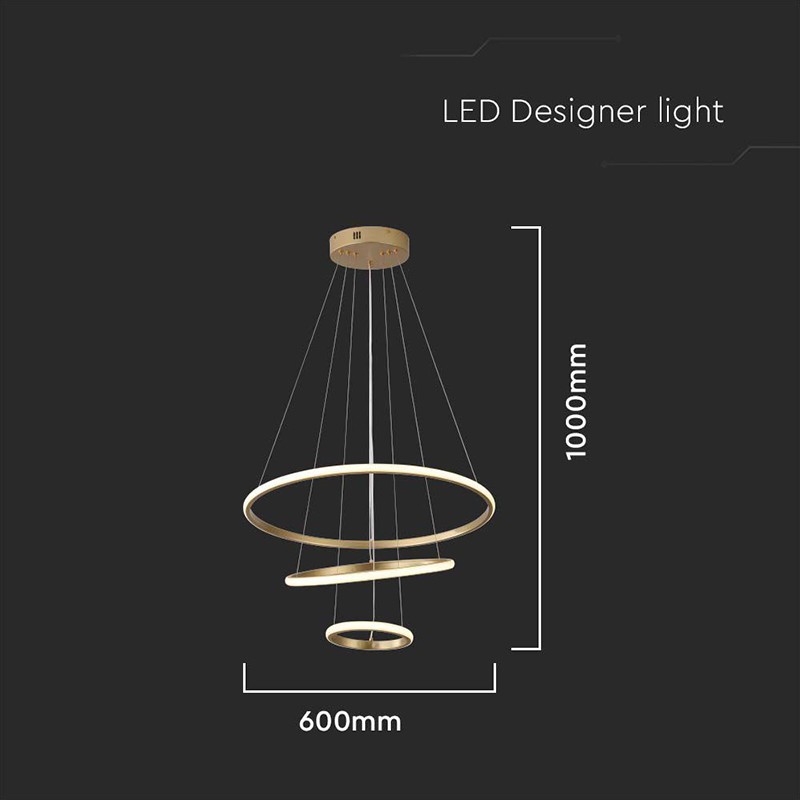 candelabru led 32w 3000k 60x40x100cm - auriu - 2 | YEO