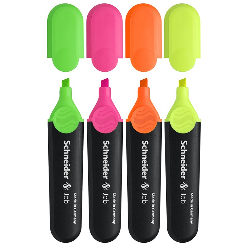 set 4 evidentiatoare neon schneider - 1 | YEO