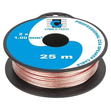 cablu difuzor cca 2x1.00mm transparent 25m