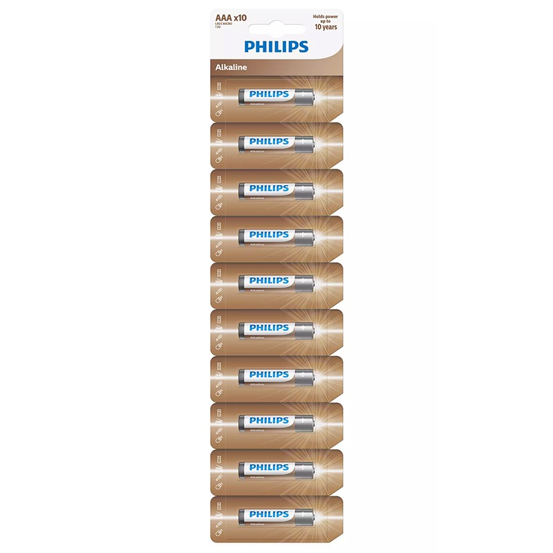 baterie entry alkaline aaa lr03 blister 10 buc philips - 1 | YEO