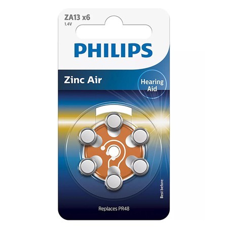 baterie auditiva zinc air blister 6 buc philips