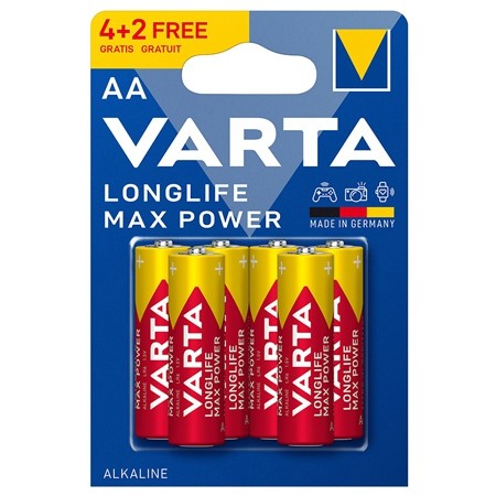 baterie alcalina lr06 max power varta bl 6buc