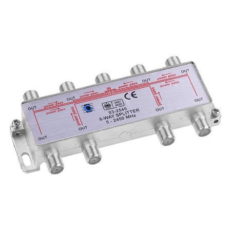 splitter 8 cai power pass 5-2450 mhz