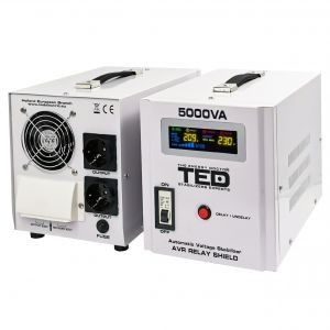 Stabilizator tensiune 5000VA 3KW AVR cu LCD, TED