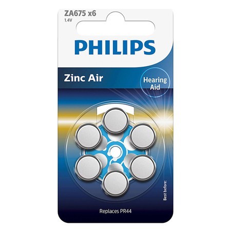 baterie auditiva zinc air blister 6 buc philips