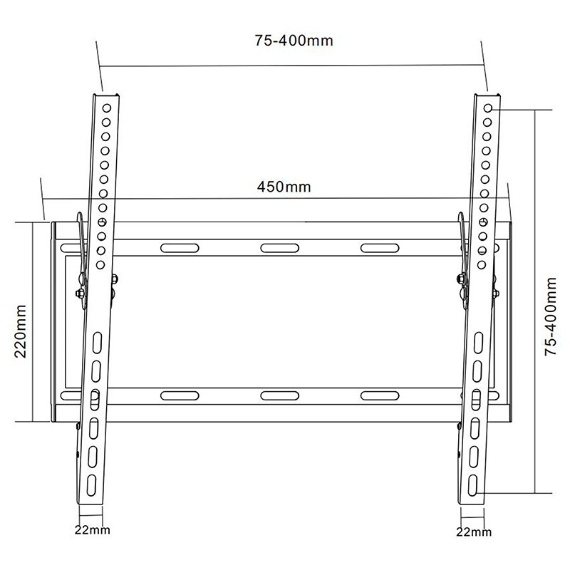 suport universal led tv 26 inch-55 inch cu inclinare - 4 | YEO