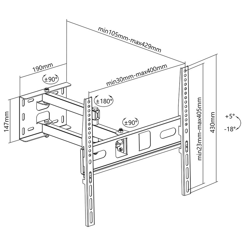 suport universal led tv 32-55 inch - 3 | YEO