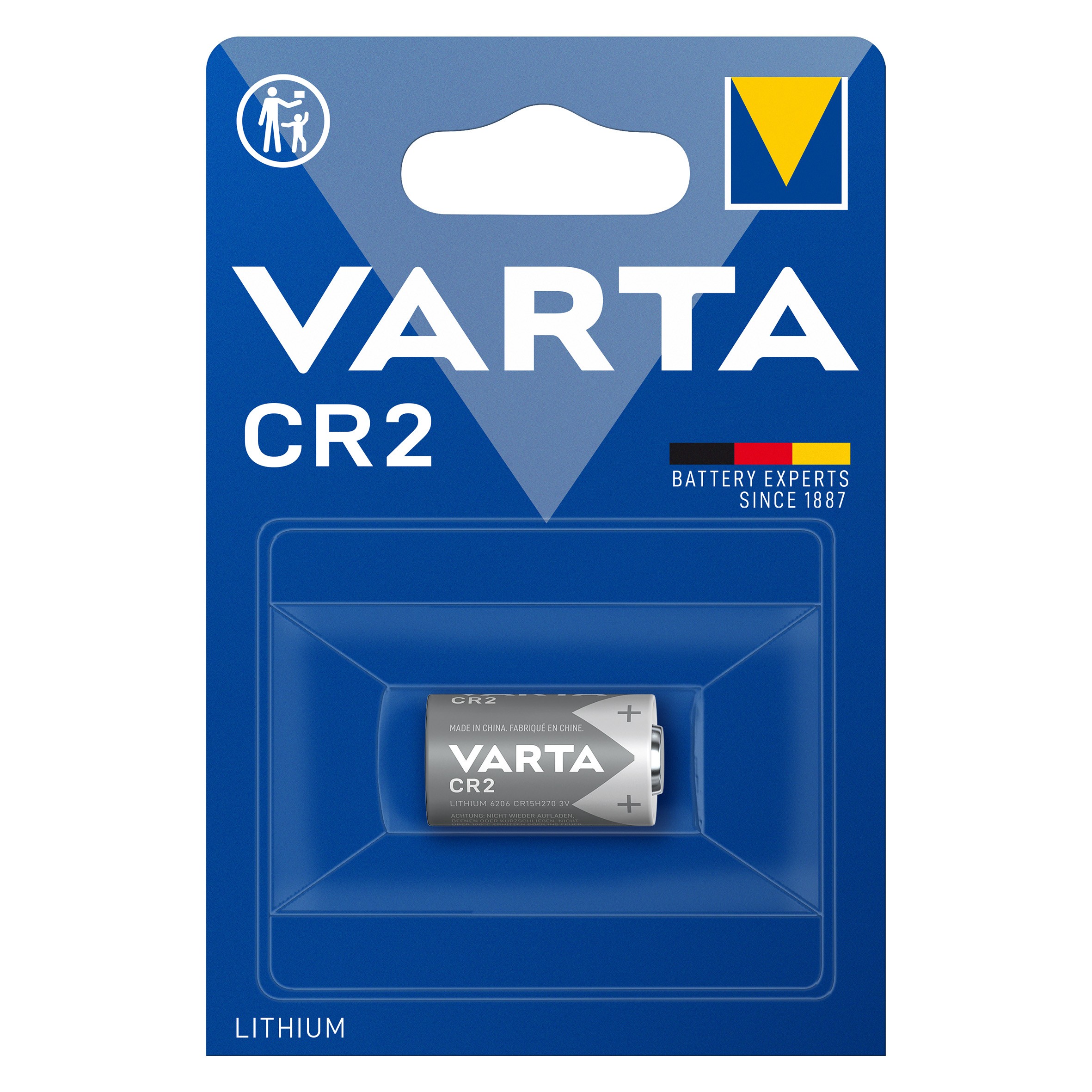 baterie litiu 3v cr2 920mah, dimensiuni 16 x 2.7 mm varta blister 1