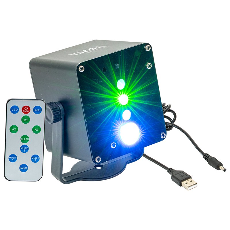 mini laser 160mw + efect led rgb 3w - 1 | YEO