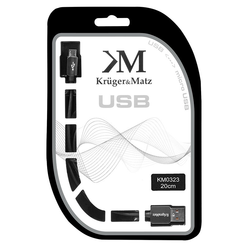 cablu usb tata-micro usb tata 0.2m kruger&matz - 2 | YEO