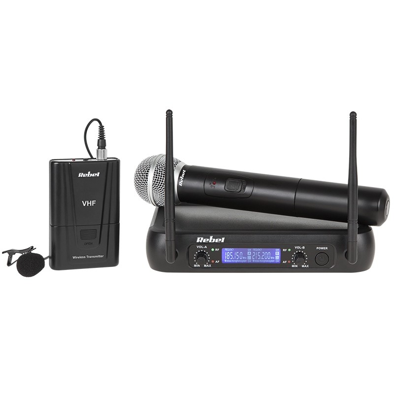 set doua microfoane (mana + clip) vhf rebel - 1 | YEO