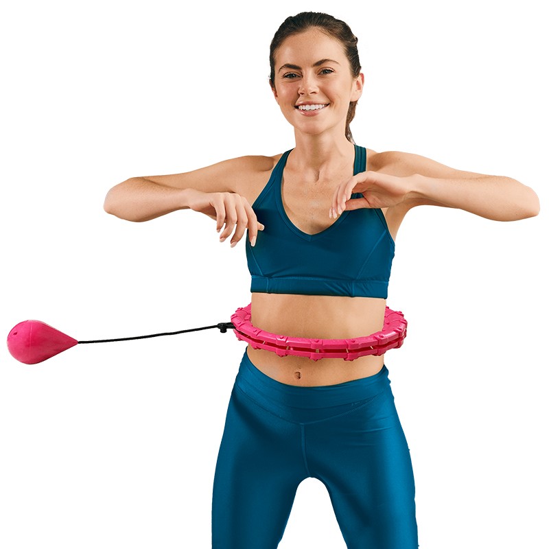 cerc fitness smart hula hoop 50 cm roz rebel active - 2 | YEO