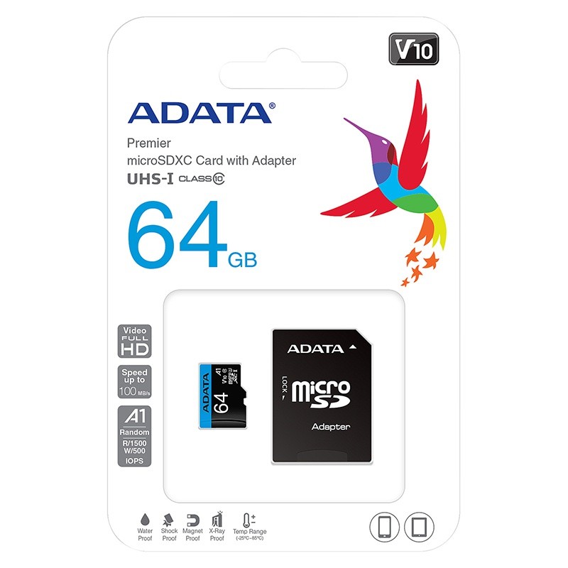 micro sdxc clasa 10 64gb adata - 1 | YEO