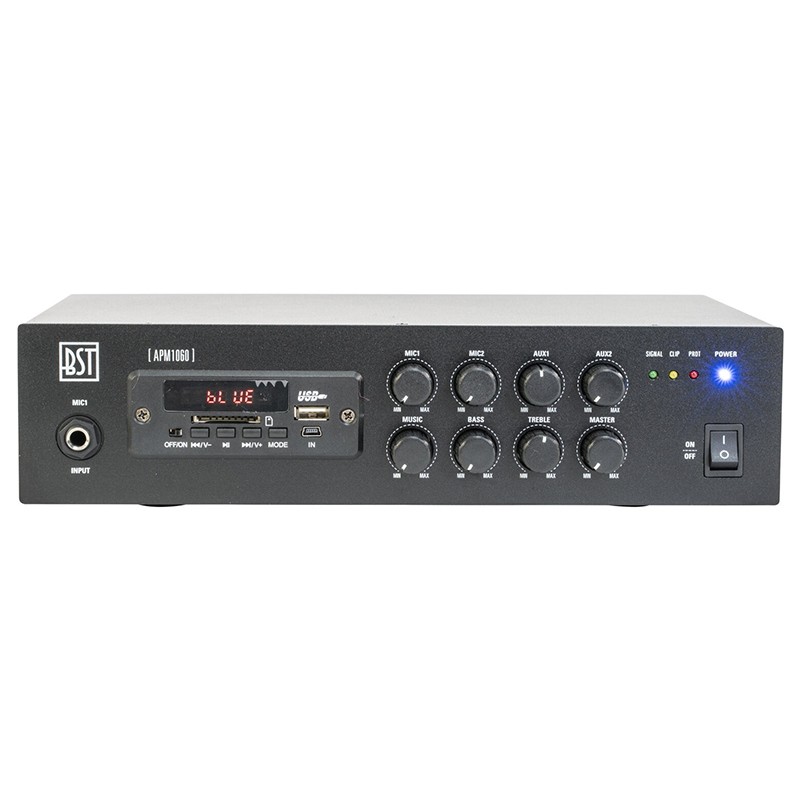 mixer pa amplificat 100v 60w cu usb/bluetooth/sd/fm - 1 | YEO