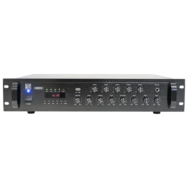 mixer pa amplificat 100v 350w 5zone cu usb/bluetooth/sd/fm - 1 | YEO