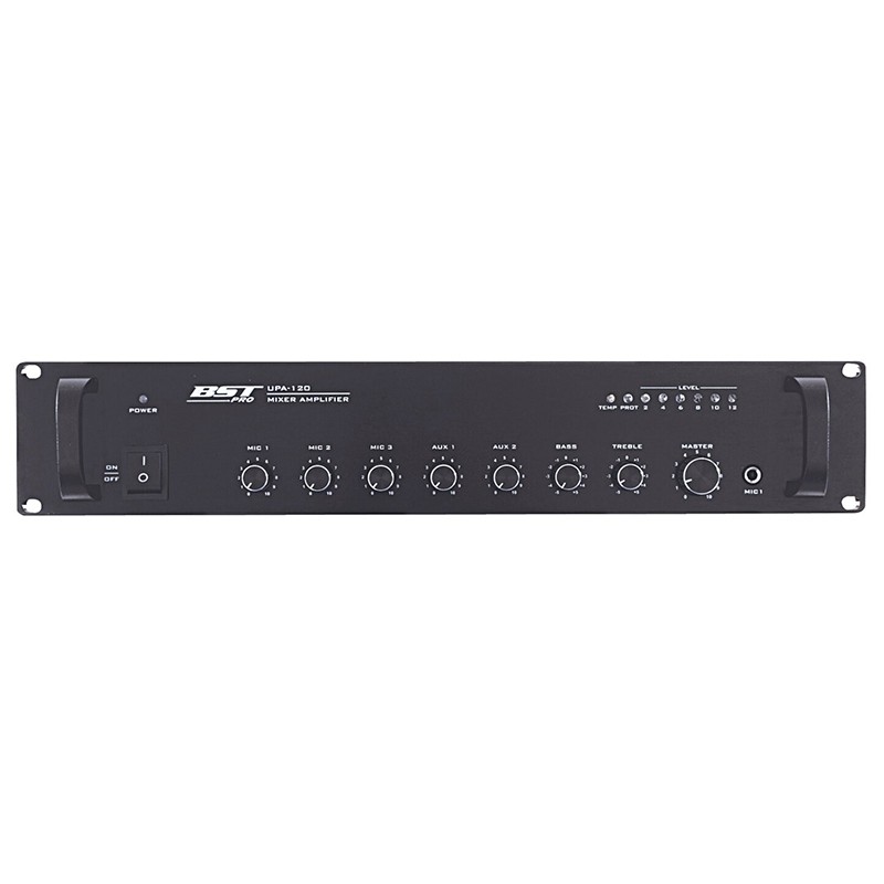 amplificator linie 100v 120w 3mic/ 2aux - 1 | YEO