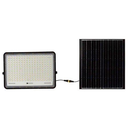 reflector cu incarcare solara 30w 2300lm 6400k - negru