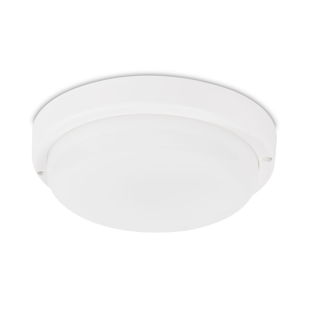 bat led rotund 18w mw 6400k 100lm/w ip65, alb, novelite