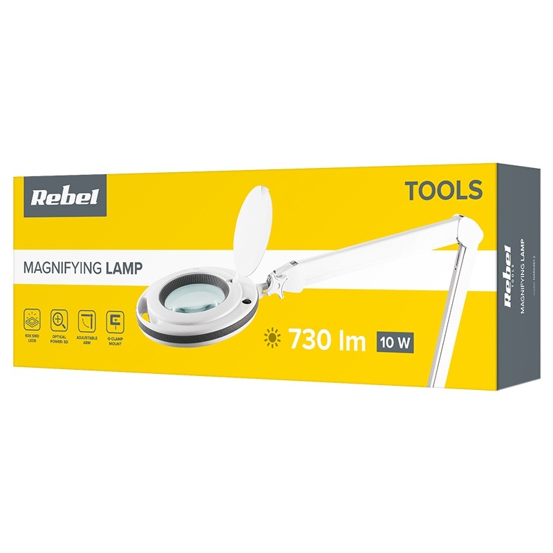 lampa cu lupa 5 dioptrii 10w rebel - 3 | YEO