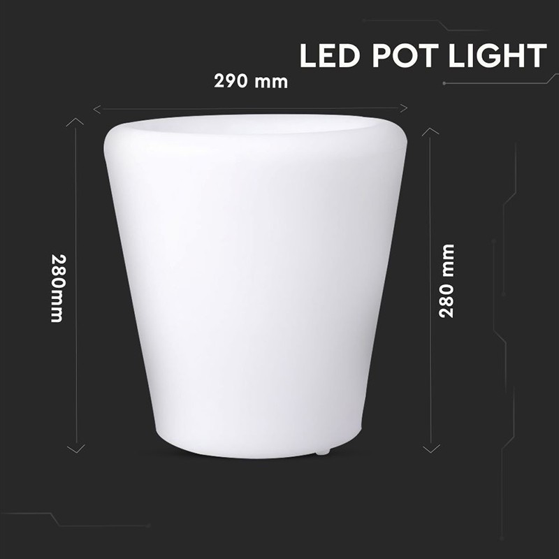 lampa led rgb model recipient plante 28x29cm - 2 | YEO