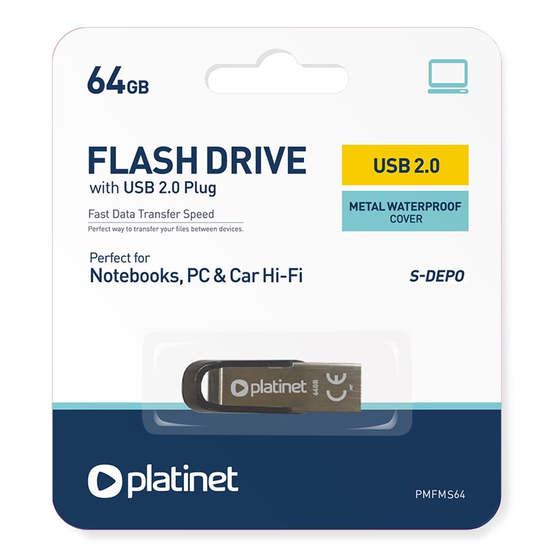 flash drive usb s-depo 64gb platinet - 1 | YEO