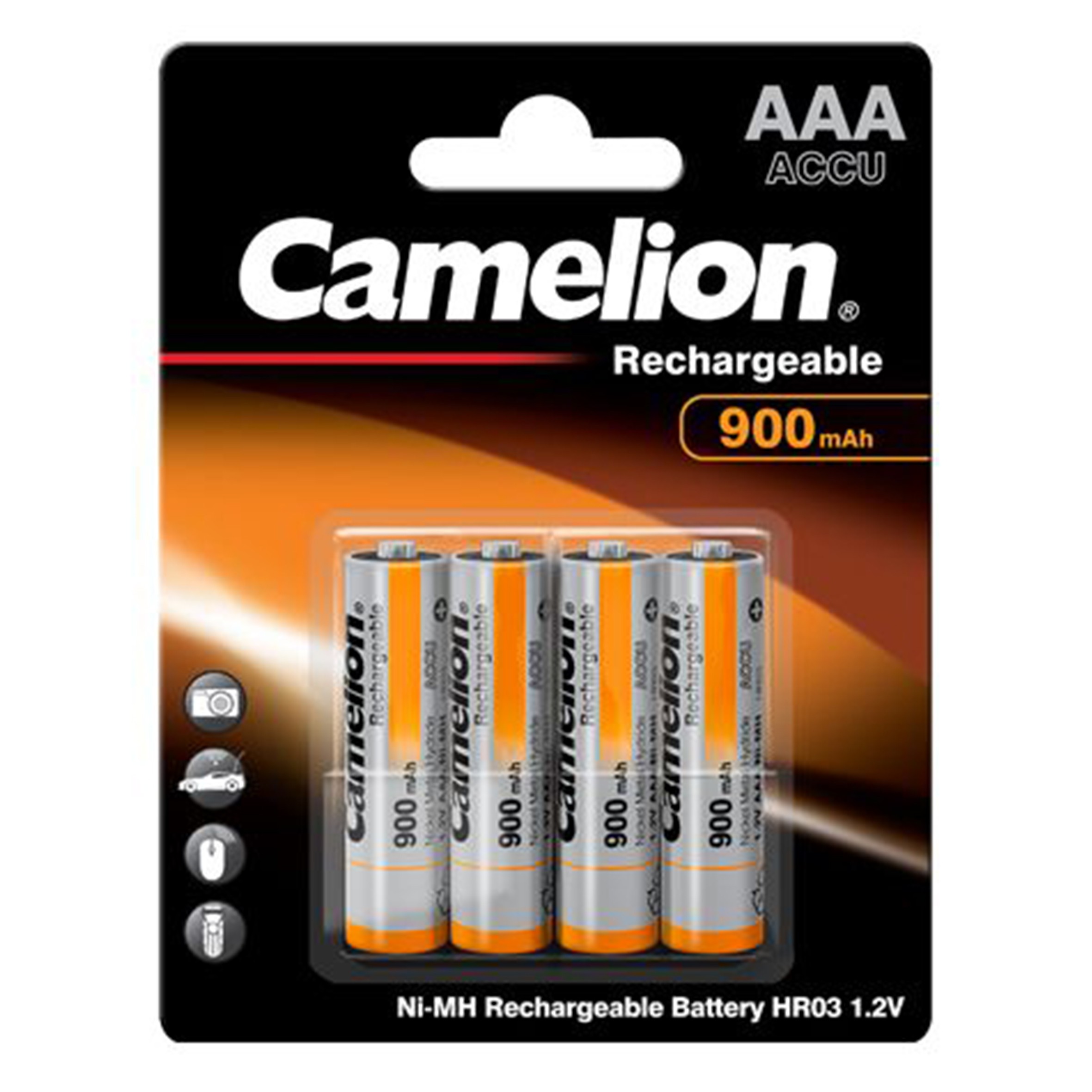 baterie reincarcabila camelion aaa lr3 acumulatori preincarcati ni-mh 1.2v 900mah blister 4