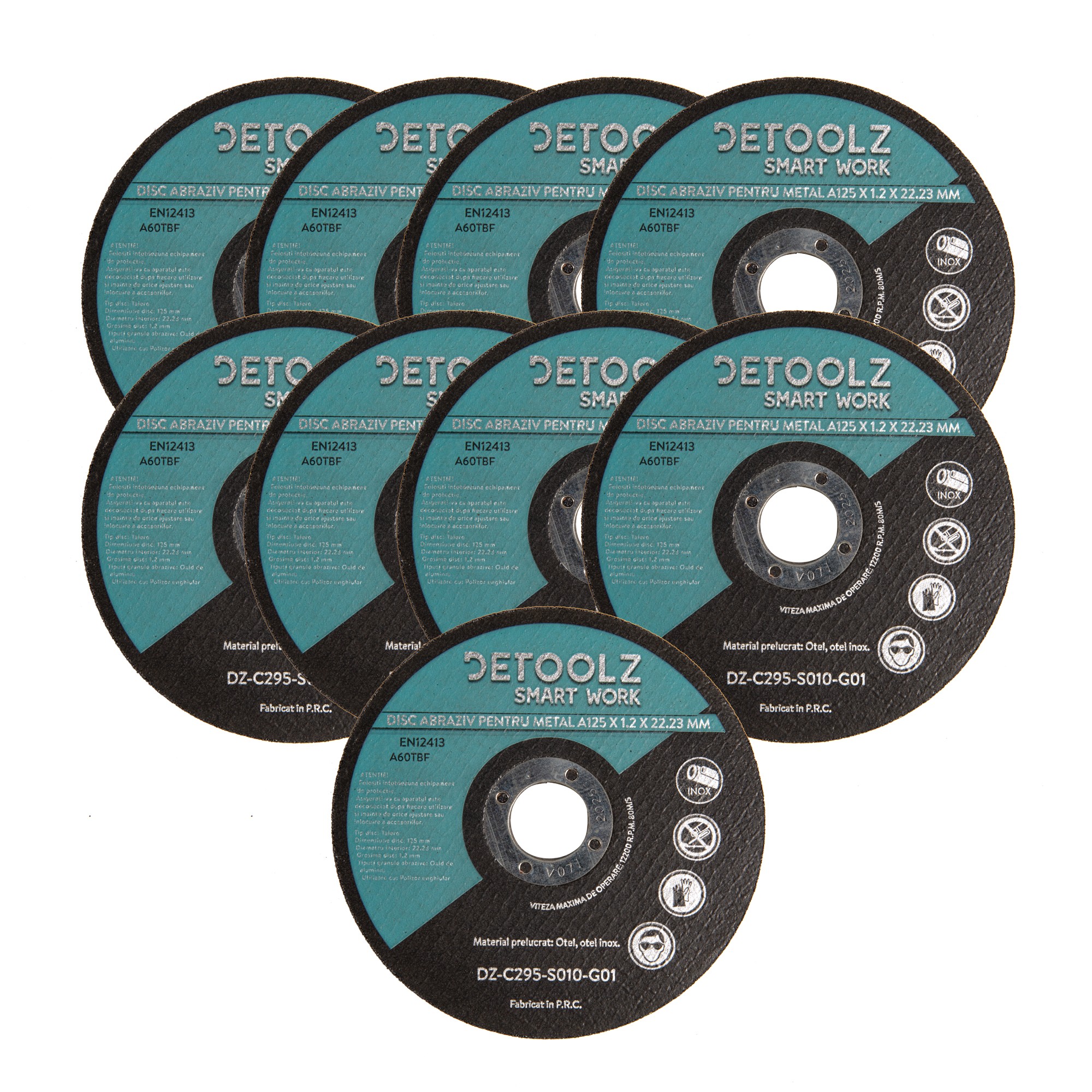 set disc abraziv pentru metal 125 mm (10/set) - 2 | YEO