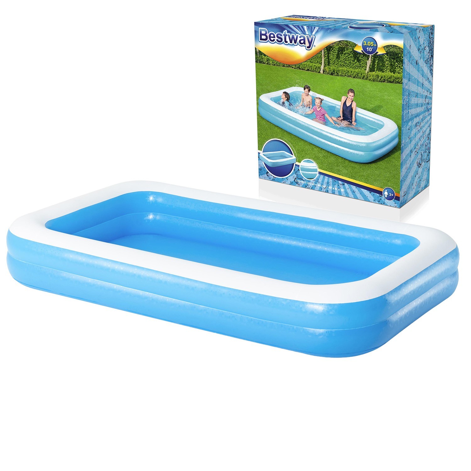 piscina gonflabila de familie 305 x 183 x 46 cm bestway 54150