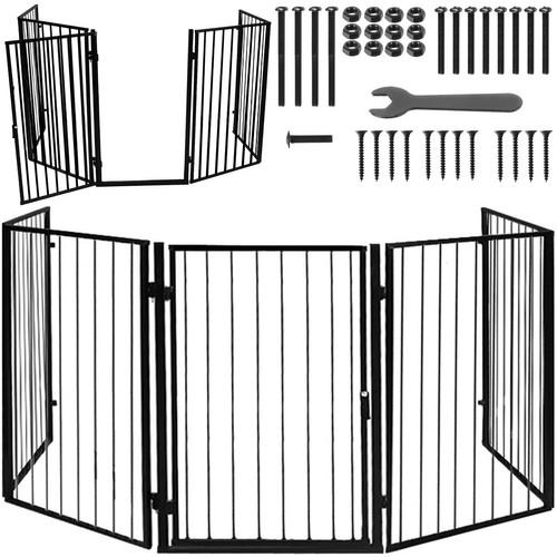 Poarta Protectie Semineu Siguranta BK-2961, Instalare Usoara, Negru