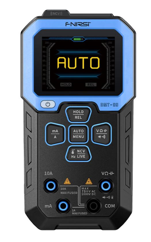 multimetru digital smart afisaj color tester de tensiune mod inregistrare ncv ac/dc 10a fnirsi dmt-99