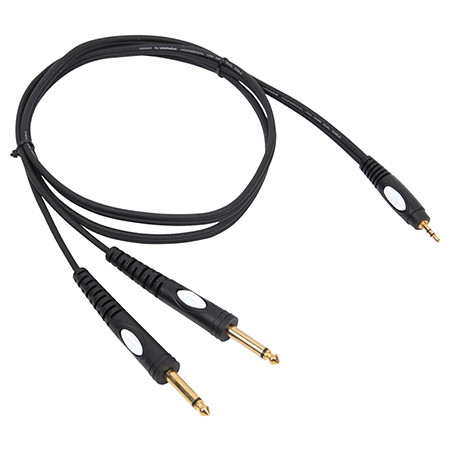 cablu jack 3.5 stereo - 2x jack 6.35 mono 3m