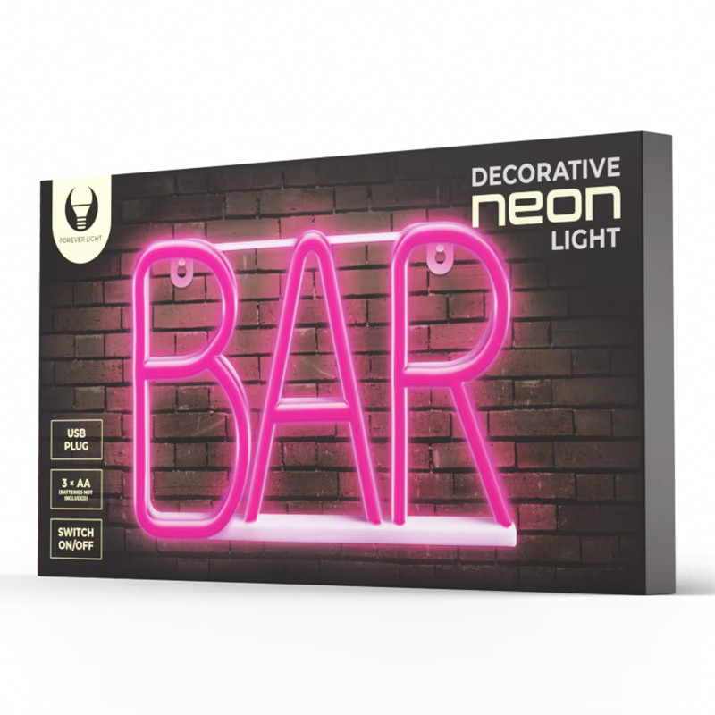 reclama luminoasa neon led lumina roz model bar - 2 | YEO