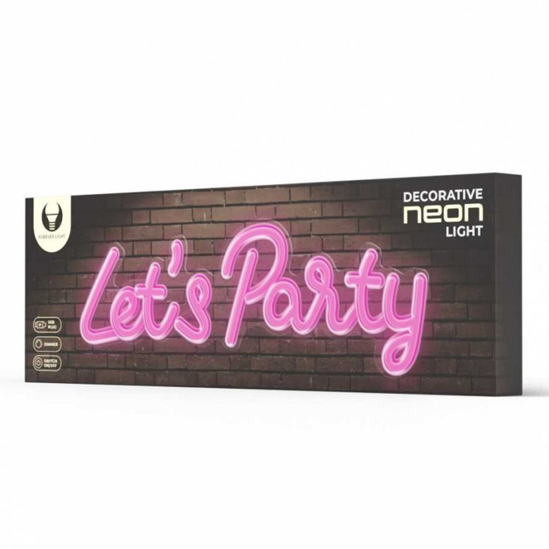 reclama luminoasa neon led lumina roz model let\'s party - 2 | YEO