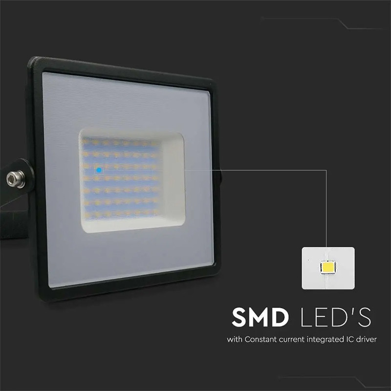 reflector led smd 50w 4000k ip65 - negru - 6 | YEO