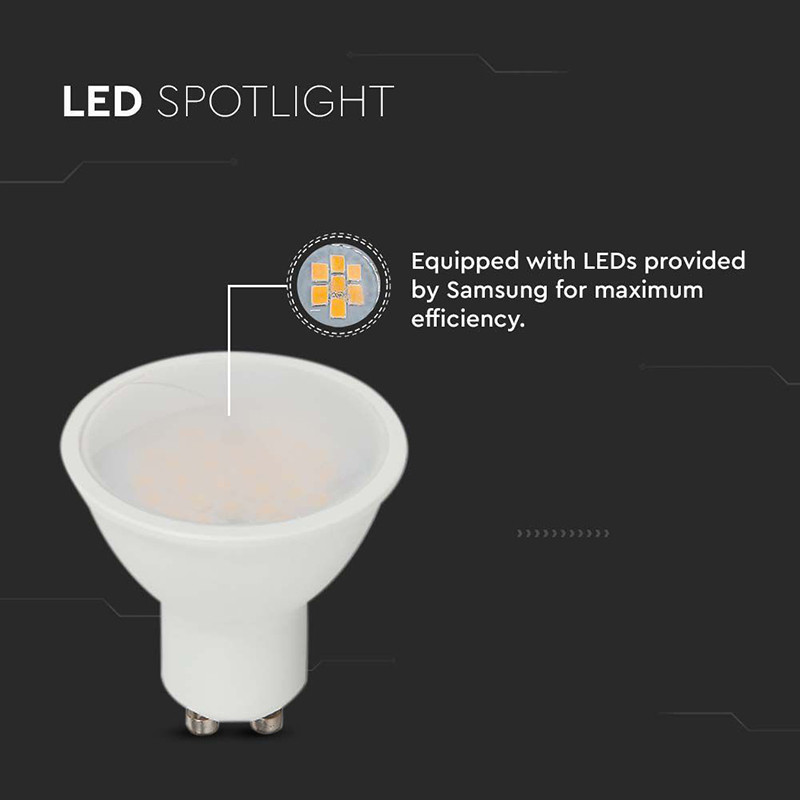 bec spot led gu10 10w 3000k alb cald, cip samsung - 5 | YEO